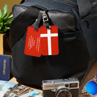 Dannebrog; The Official Flag of Denmark Luggage Tag