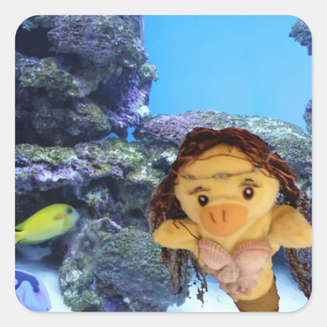 Danni the Mermaid Square Sticker (Front)