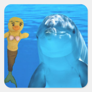 Danni the Mermaid Square Sticker