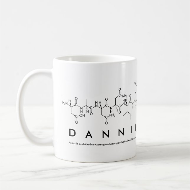 Dannie peptide name mug (Left)