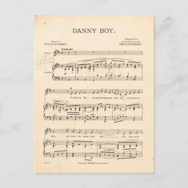 Danny Boy 1 Postcard (Front)