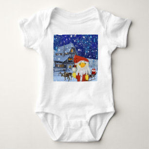 Danny Duck as Santa at the North Pole Baby Bodysui Baby Bodysuit