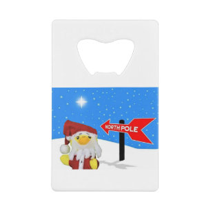 Danny Duck as Santa heads to the North Pole.