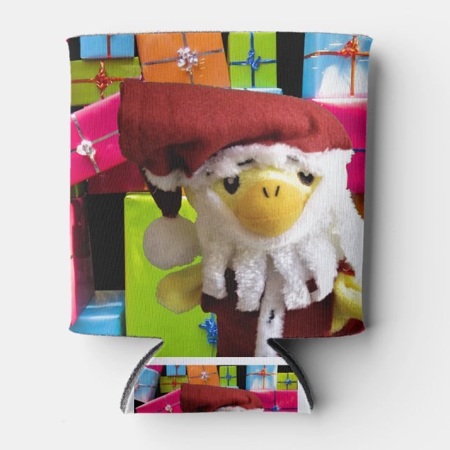 Danny Duck Santa - Christmas Adventure Can Cooler (Front)