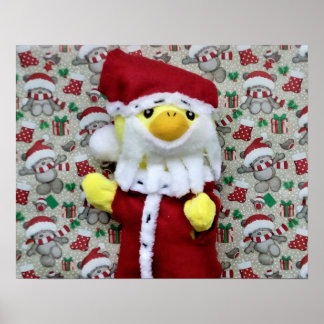 Danny Duck Santa Christmas Poster