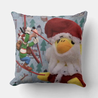 Danny Duck Santa Christmas Throw Pillow