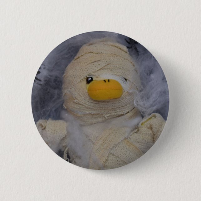 Danny Duck the Mummy 6 Cm Round Badge (Front)