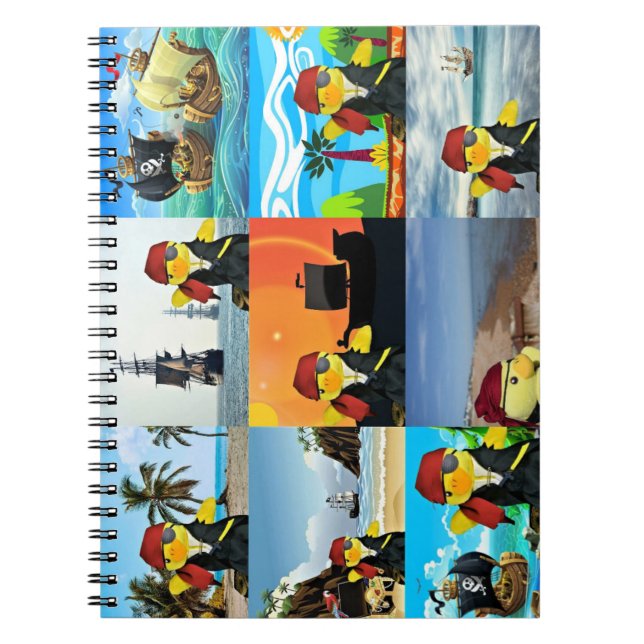 Danny Duck the Pirate Collage Notebook (Front)