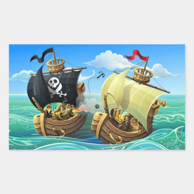 Danny Duck the Pirate Rectangular Sticker (Front)
