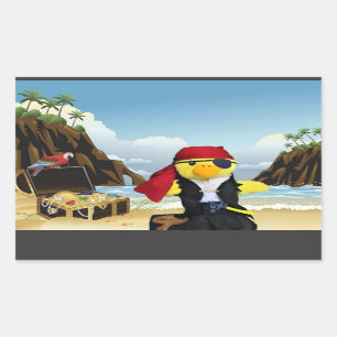 Danny Duck the Pirate Rectangular Sticker