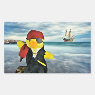Danny Duck the Pirate Rectangular Sticker