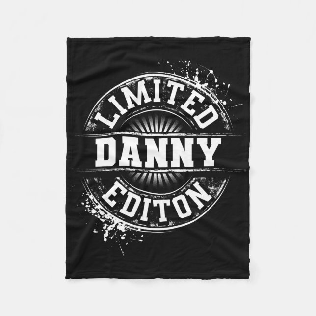 Danny Limited Edition Funny Personalised Name Joke Fleece Blanket (Front)