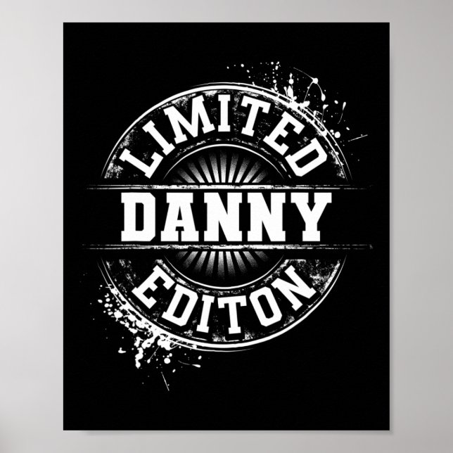 Danny Limited Edition Funny Personalised Name Joke Poster (Front)