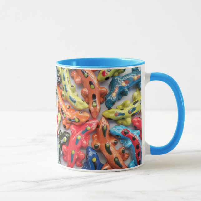 "Danny's Lizard Fiesta" Ceramic Lizard Mug - Fun! (Right)