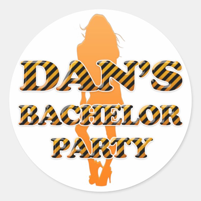 Dan's Bachelor Party Classic Round Sticker (Front)
