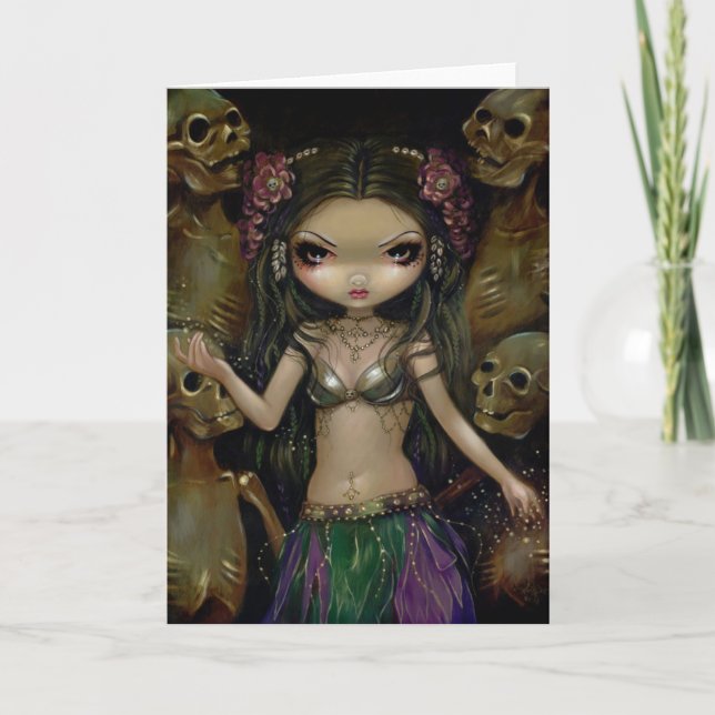 "Danse Macabre :  Tribal Fusion" Greeting Card (Front)