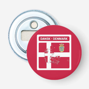 Dansk Denmark Flag Bottle Opener