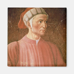 Dante Alighieri (1265-1321) detail of his bust, fr Magnet