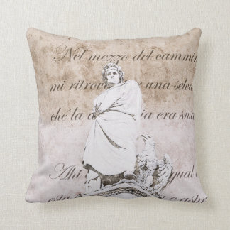 Dante alighieri with Divine comedy, Inferno verses Cushion