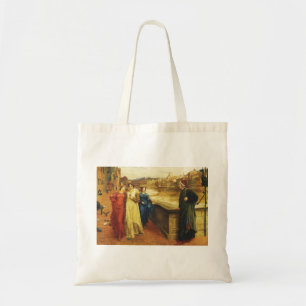 Dante and Beatrice Meet, Tote Bag