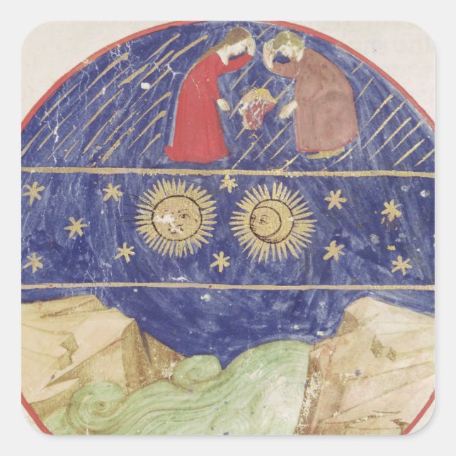 Dante and Beatrice Square Sticker (Front)