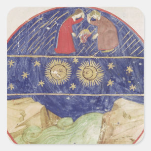 Dante and Beatrice Square Sticker