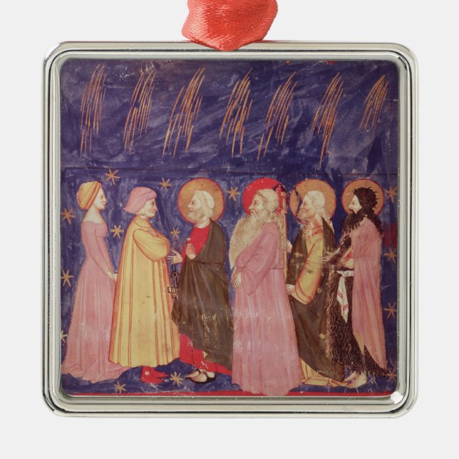 Dante and Beatrice with the Saints of Paradise Metal Tree Decoration (Front)