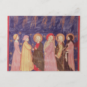 Dante and Beatrice with the Saints of Paradise Postcard