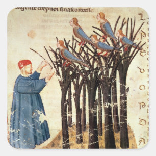 Dante and the Souls Transformed into Birds Square Sticker