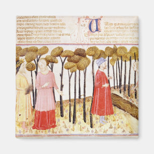 Dante and Virgil at the Summit of Purgatory Magnet