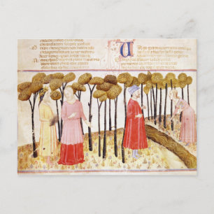 Dante and Virgil at the Summit of Purgatory Postcard
