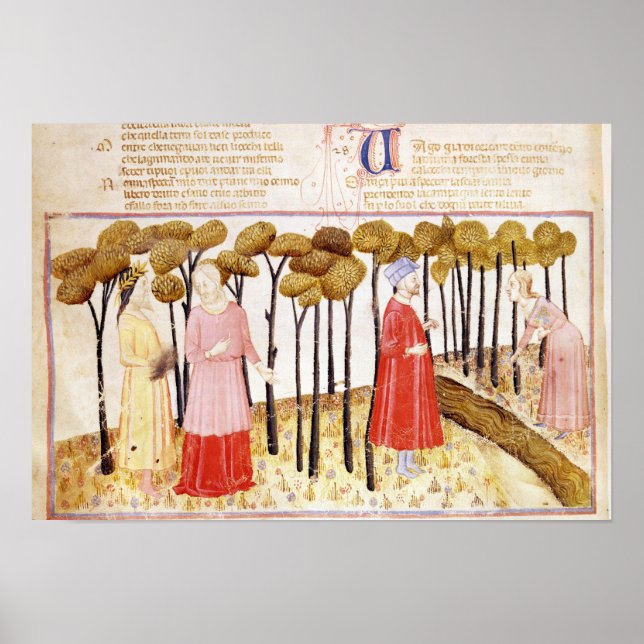 Dante and Virgil  at the Summit of Purgatory Poster (Front)