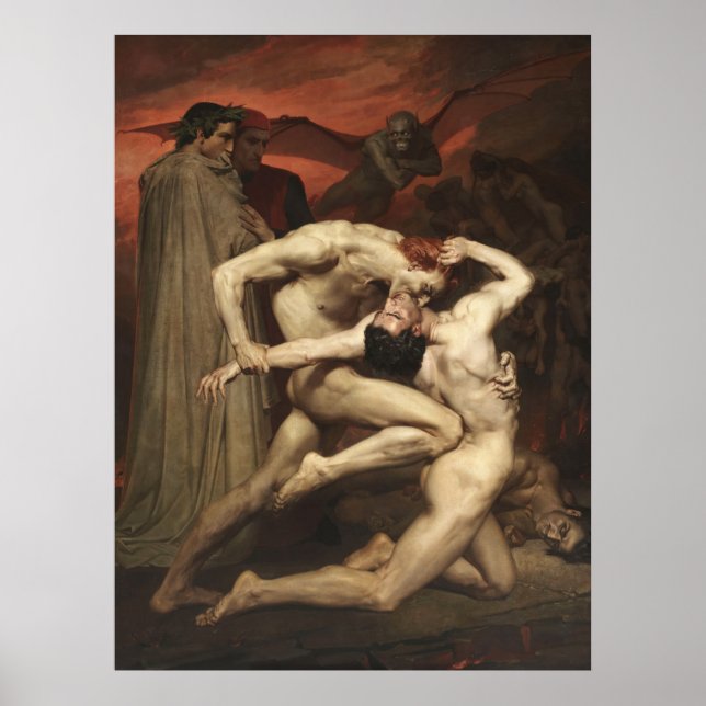 Dante and Virgil Gothic Vintage Art Print (Front)