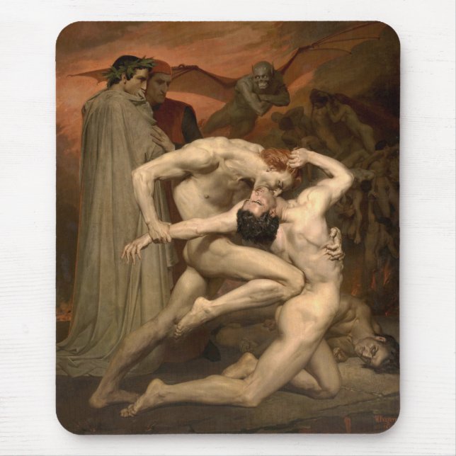 Dante and Virgil in Hell (by Bouguereau) Mouse Pad (Front)