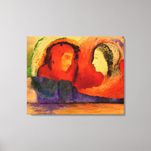 Dante et Beatrice, artwork by Odilon Redon, Canvas Print