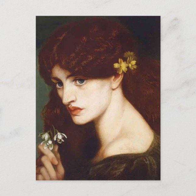 Dante Gabriel Rossetti- Blanzifiore (Snowdrops) Postcard (Front)