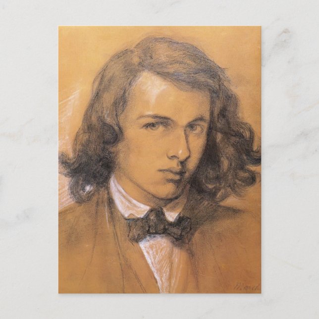 Dante Gabriel Rossetti- Self-Portrait Postcard (Front)