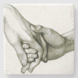 Dante Holding the Hand of Love Stone Coaster