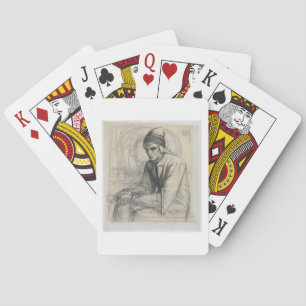 Dante in Meditation Holding a Pomegranate, c.1852 Playing Cards