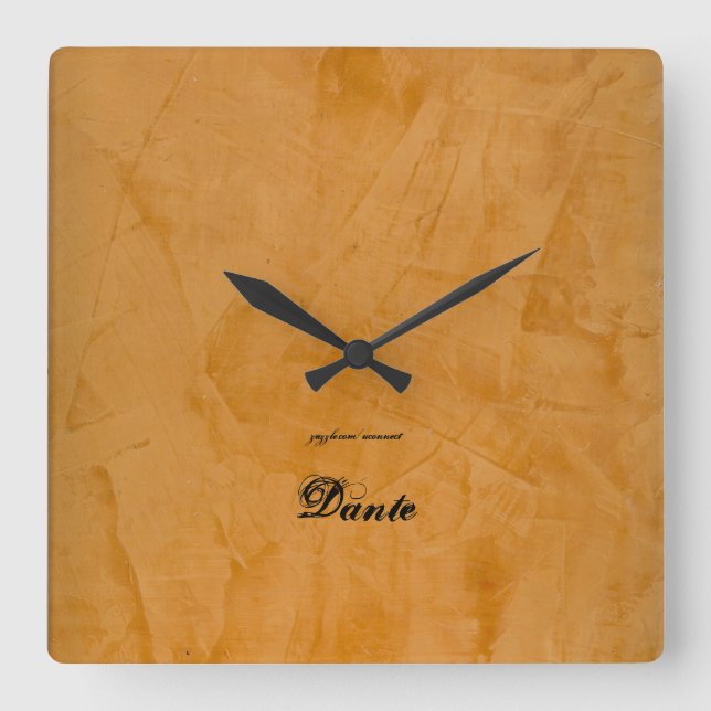 Dante Square Wall Clock (Front)