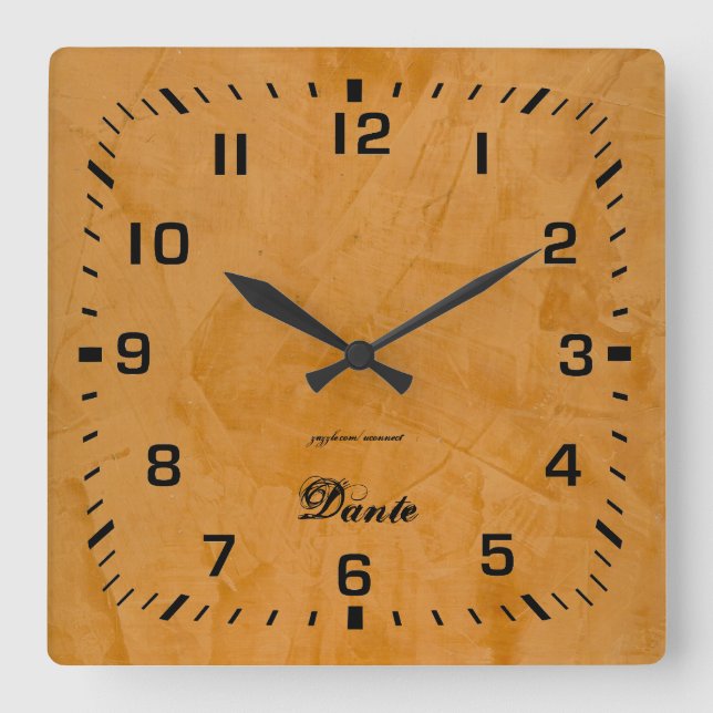 Dante Square Wall Clock (Front)