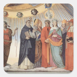 Dante & the Saints on the Sun - Paradiso Square Sticker