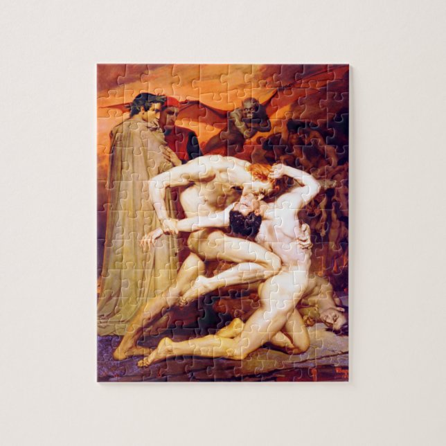 Dante & Virgil (Bouguereau 1850) Jigsaw Puzzle (Vertical)