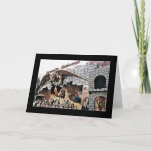 Dante's Inferno Spookhouse Blank Greeting Card