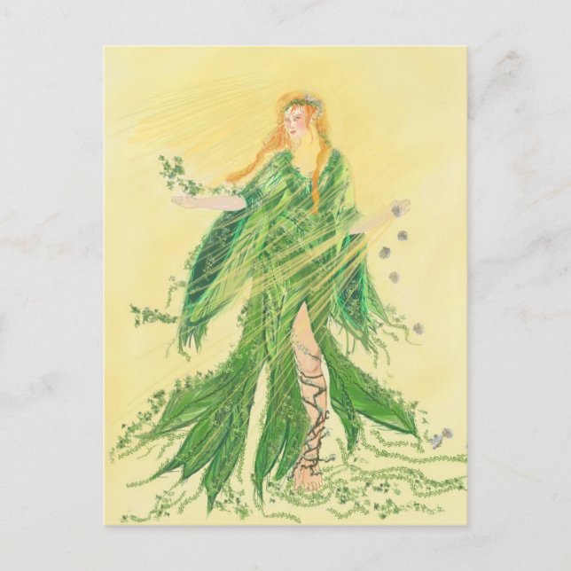 Danu - Déesse du Printemps Postcard (Front)