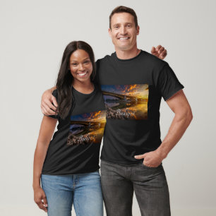 Danube River Bridge in Budapest Hungary  T-Shirt