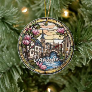 Danube River Germany Ceramic Tree Decoration
