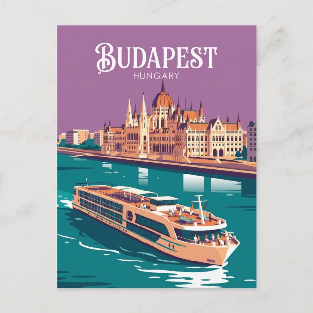 Danube River Hungary Postcard (Front)