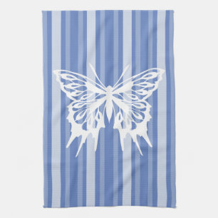 Danube Victorian Stripe with Butterfly Tea Towel