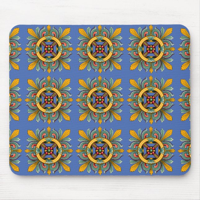Danube Victorian Tile Design Mouse Pad (Front)